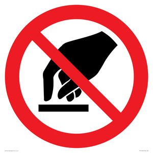 P010 Prohibition: Do not touch